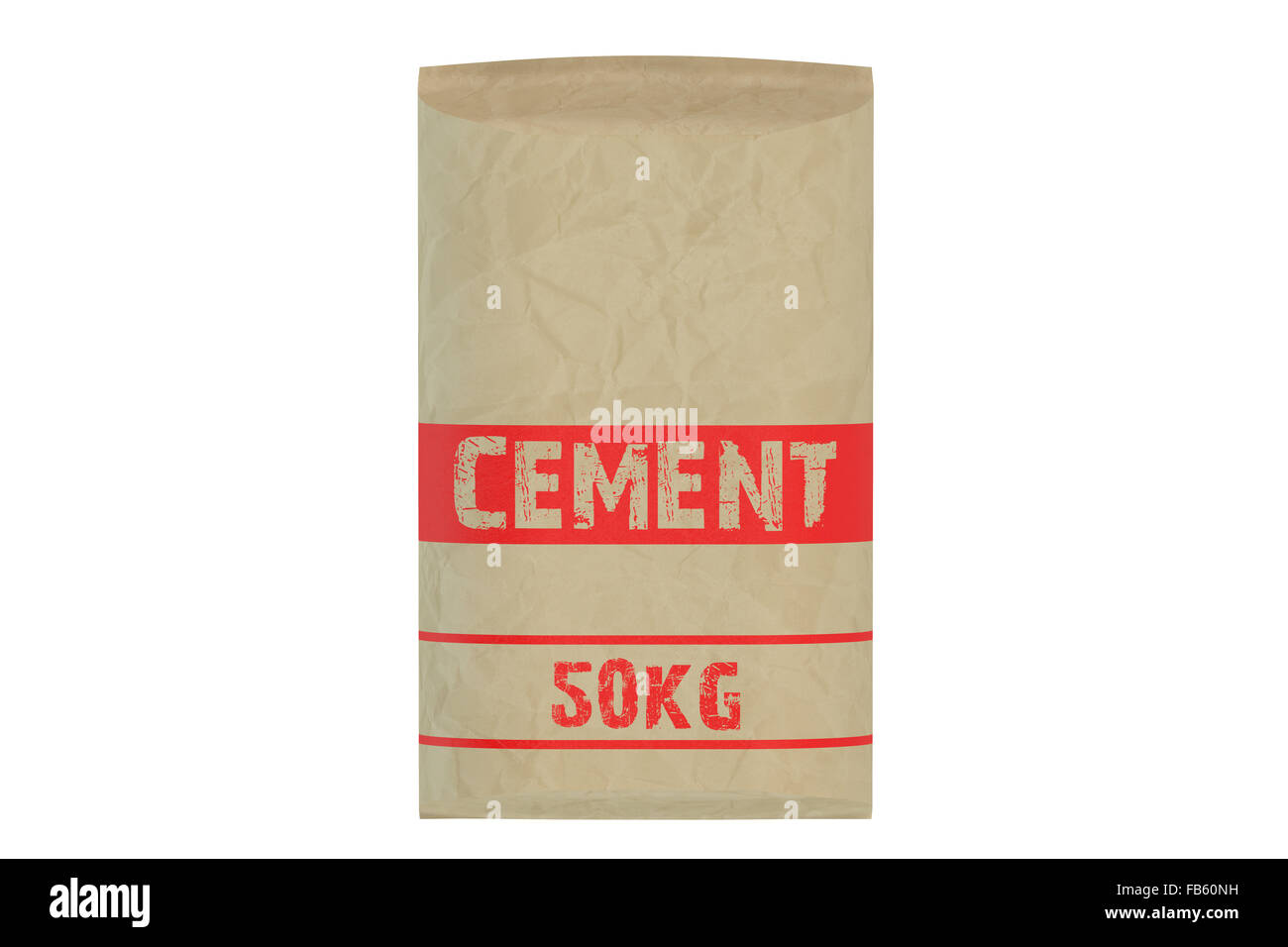 cement bag isolated on white background Stock Photo