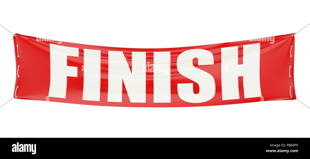 Finish red textile banner template Royalty Free Vector Image