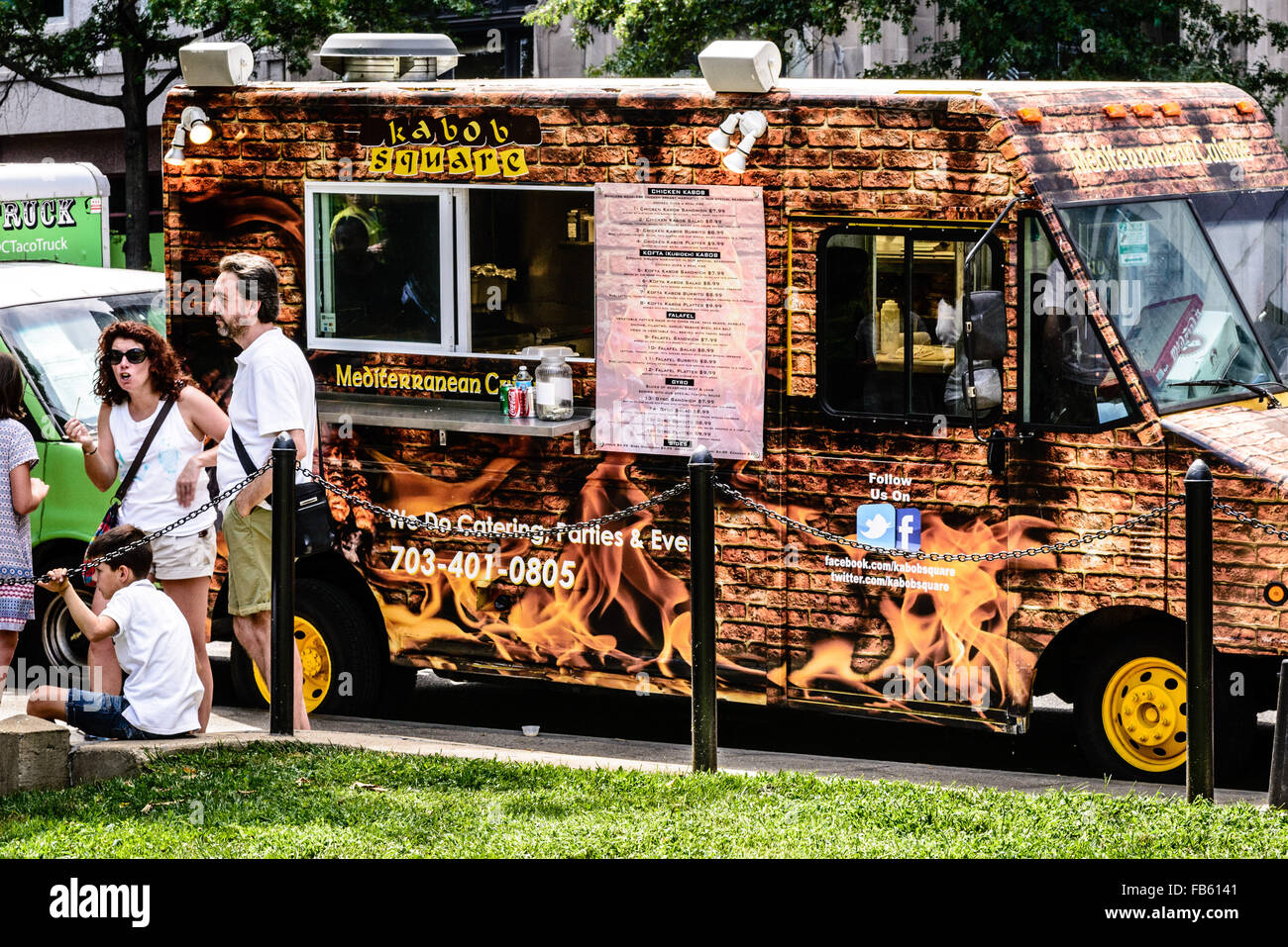Kabob Square Mediterranean Cuisine Food Truck, Farragut Square, 17th