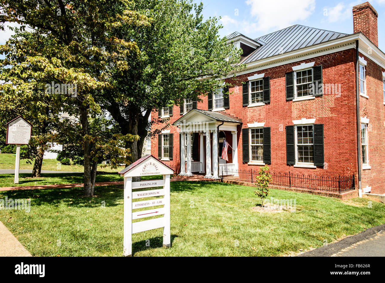 Carter Hall, 31 Winchester Street, Warrenton, Virginia Stock Photo Alamy