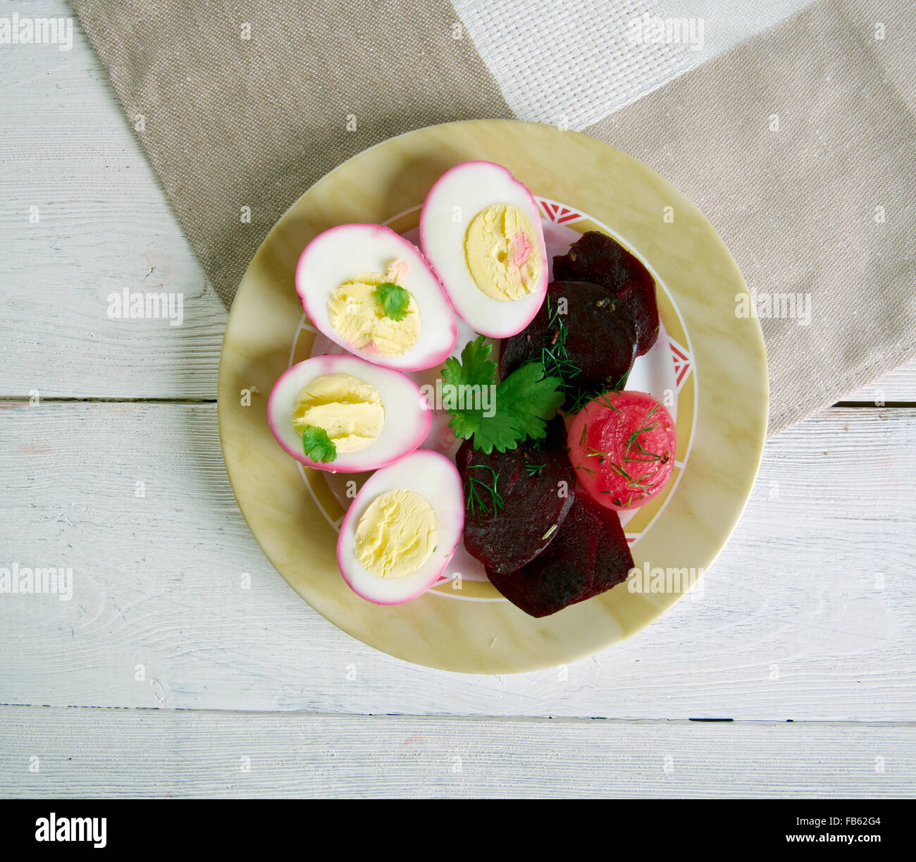 Pennsylvania Dutch Pickled Beets and Eggs.hard boiled eggs that are