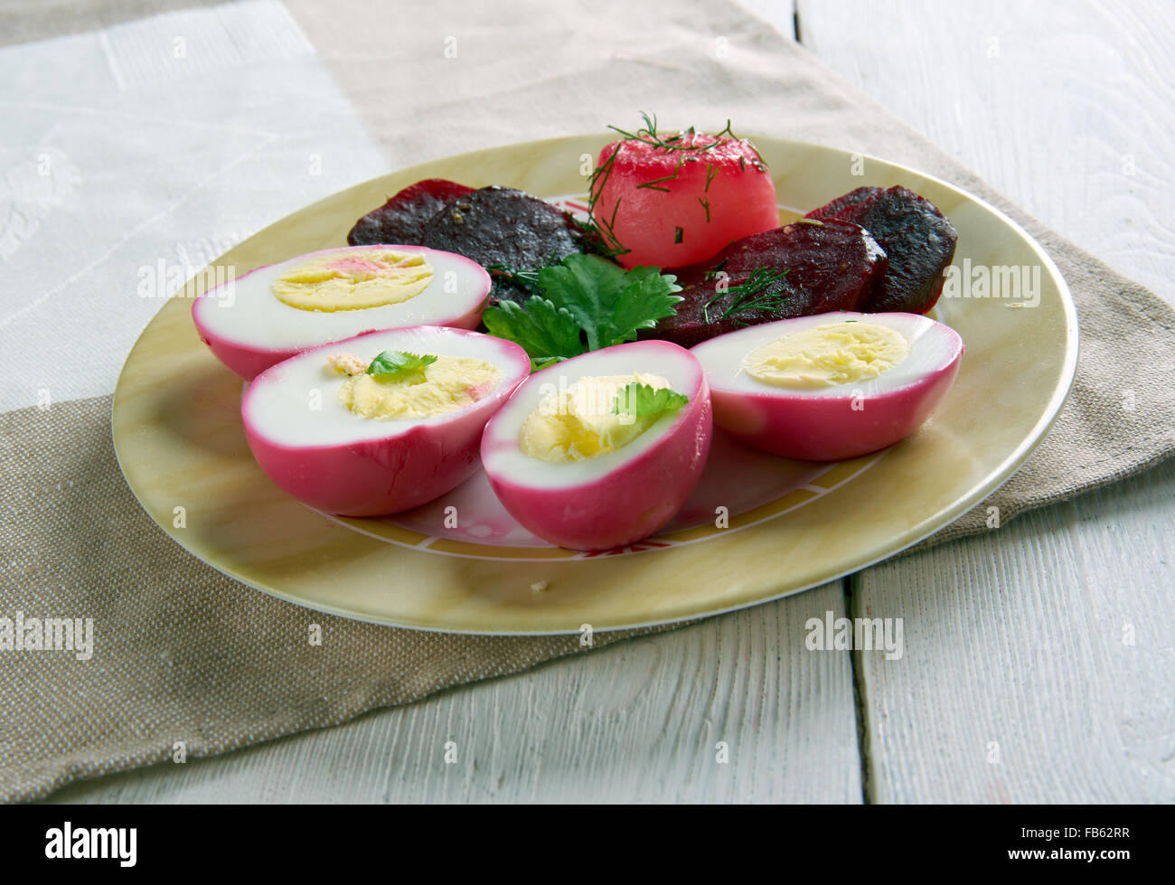 Pennsylvania Dutch Pickled Beets and Eggs.hard boiled eggs that are