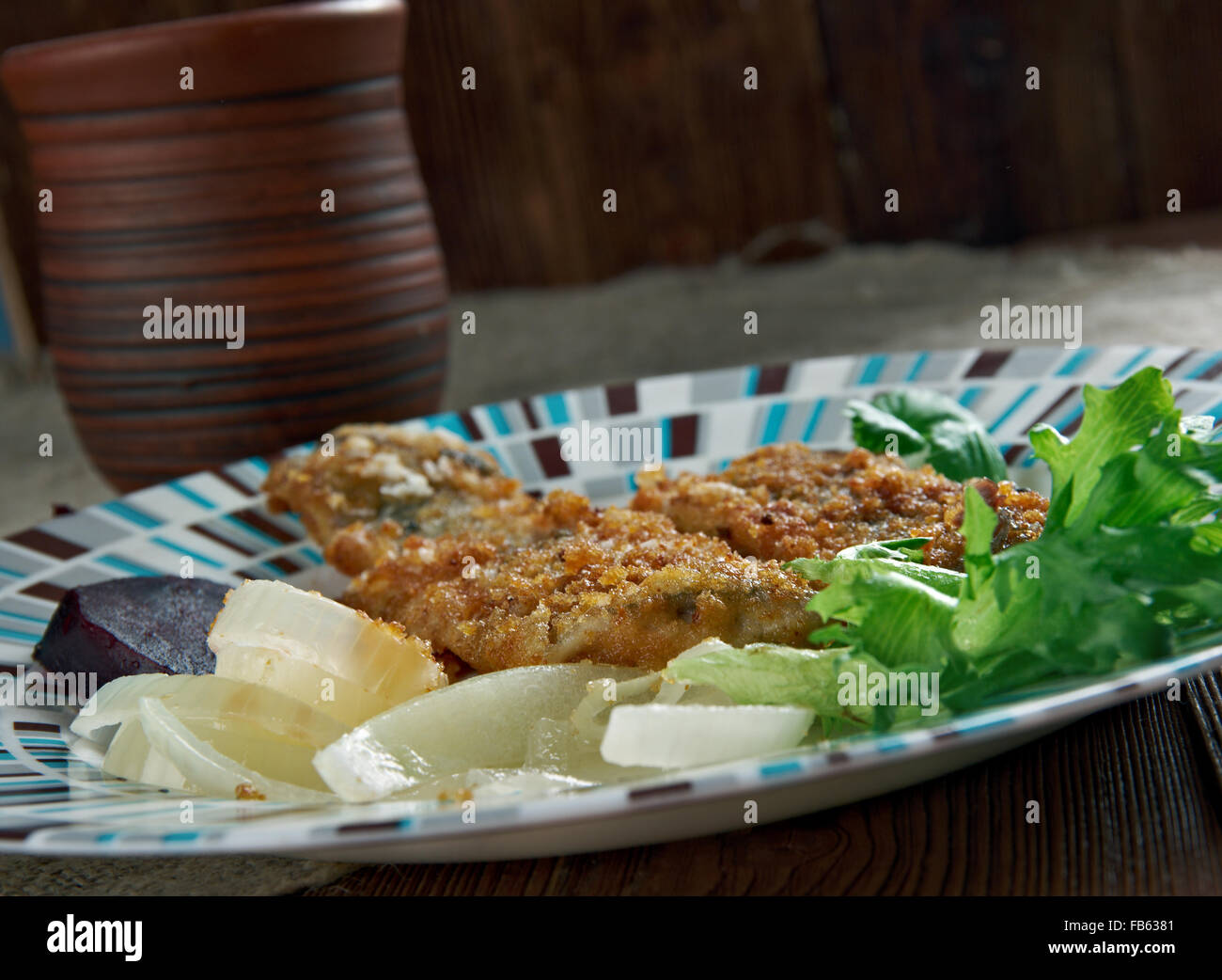 Scottish Herring . Fried fish in Oatmeal Stock Photo Alamy