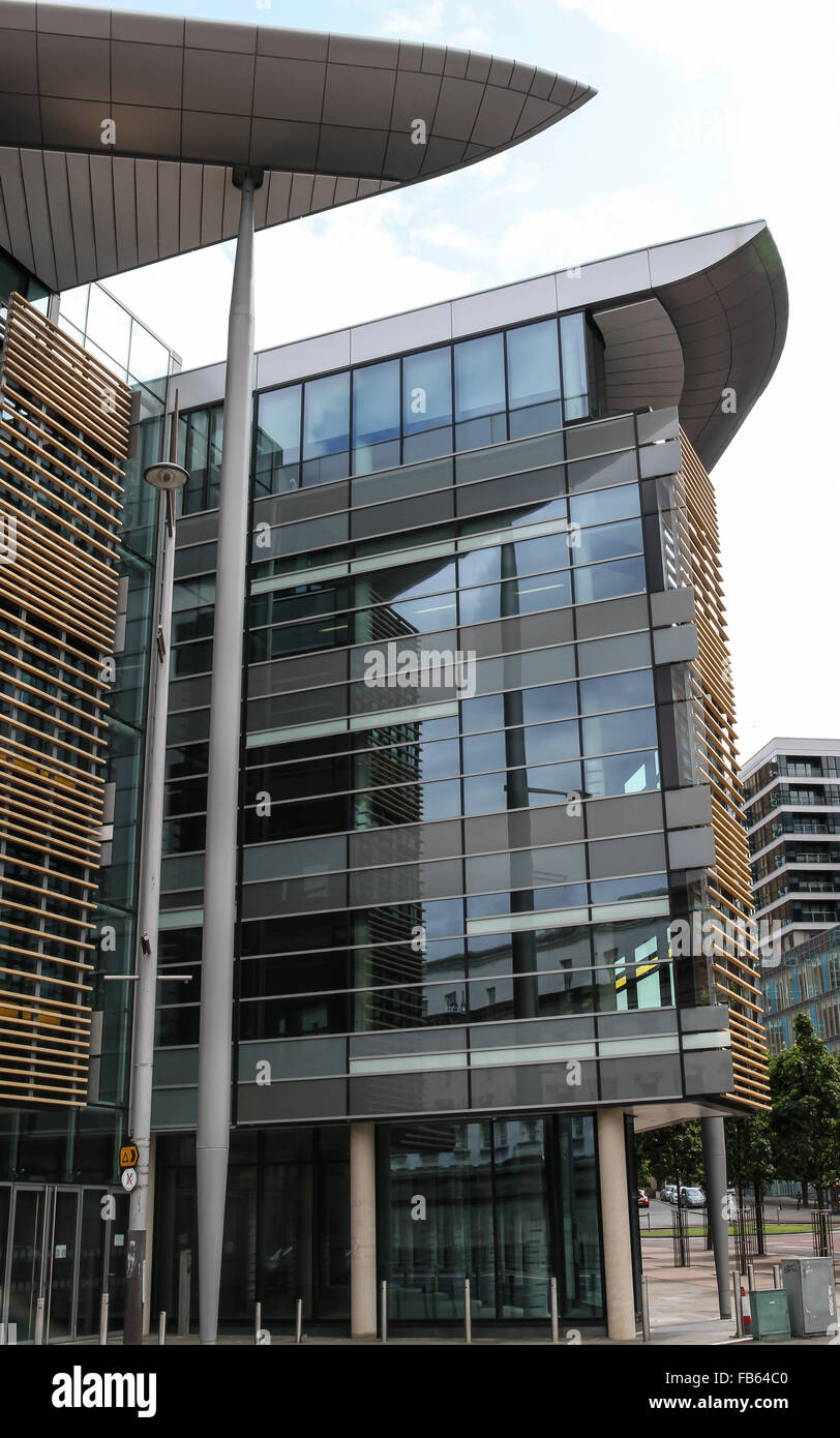 Modern office block in Belfast at Oxford Street/Lanyon Place, Laganside