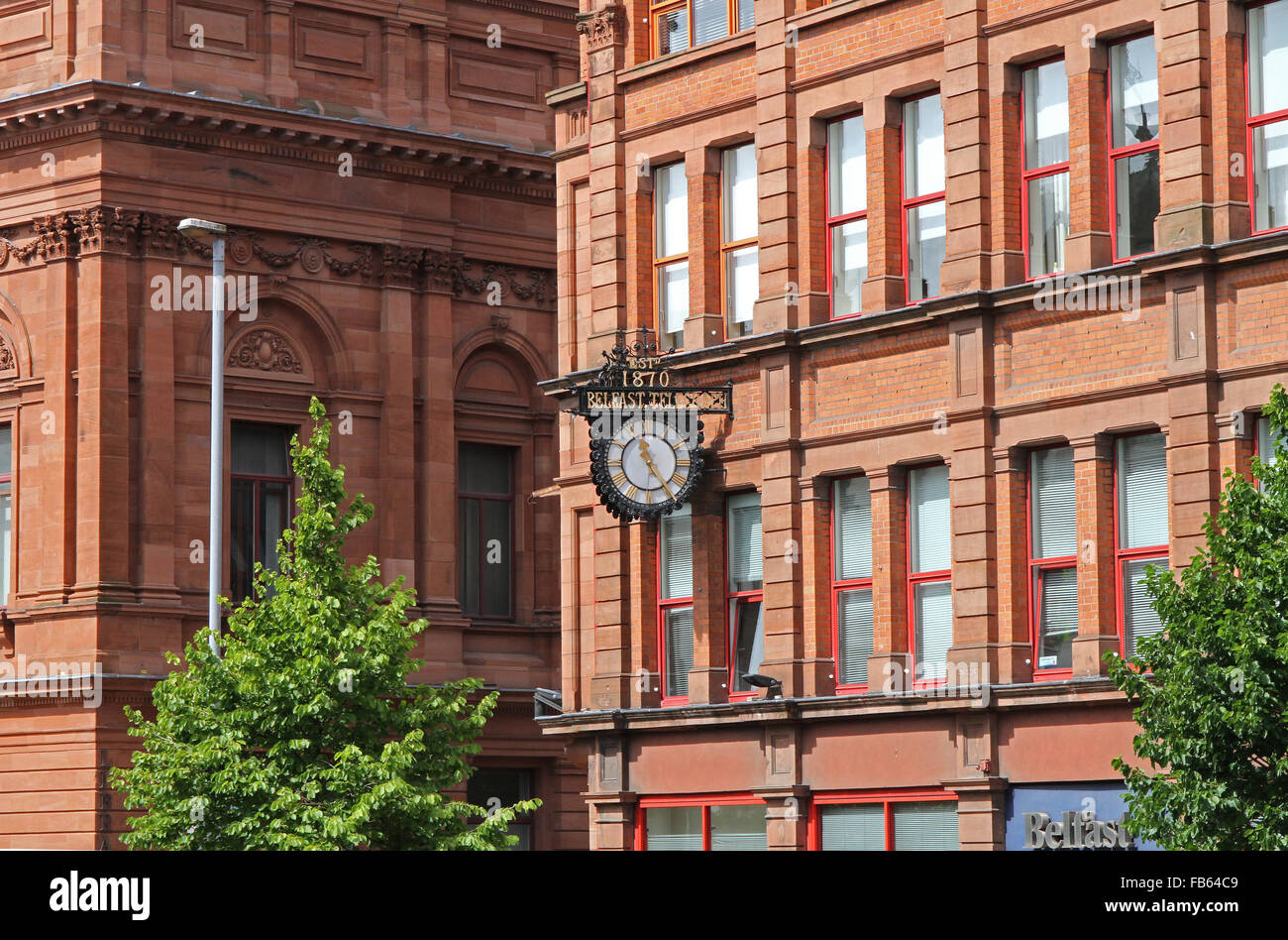 The listed Belfast Telegraph Building in Royal Avenue, Belfast Stock