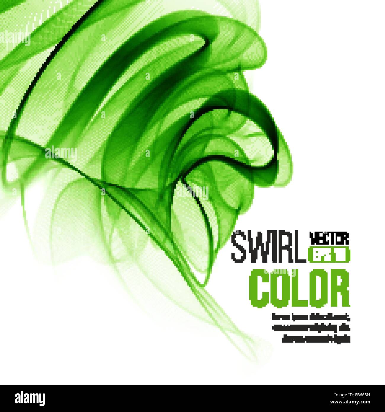 Abstract green swirl background. Vector illustration Stock Vector Image
