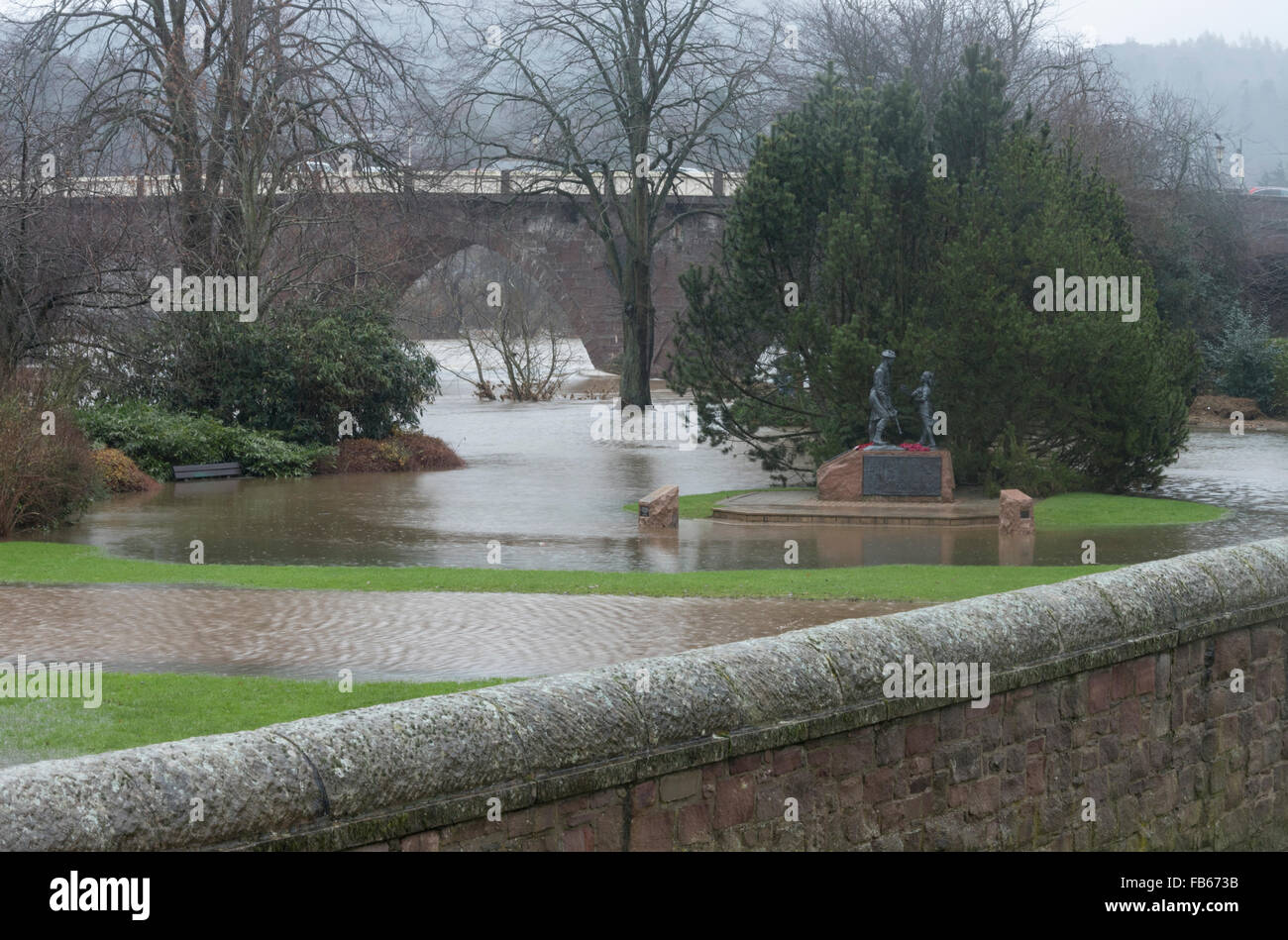 Flooding on North Inch, Perth Stock Photo Alamy