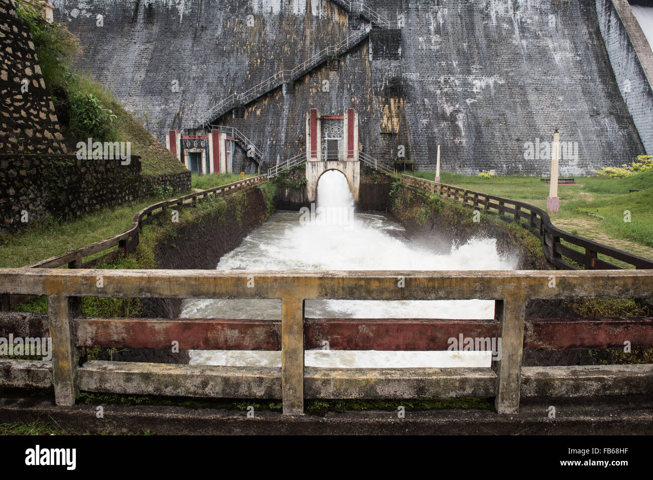 Neyyar Dam Water Flow Stock Photo