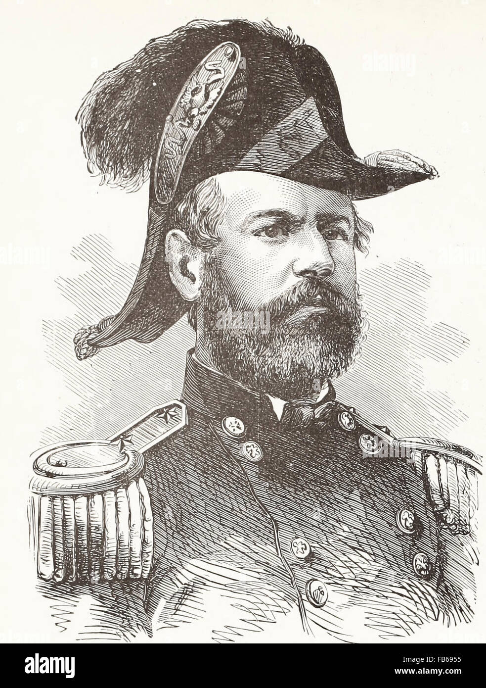 General Fitzjohn Porter - Fitz John Porter was a career United States Army officer and a Union General during the American Civil War. He is most known for his performance at the Second Battle of Bull Run and his subsequent court martial. Stock Photo
