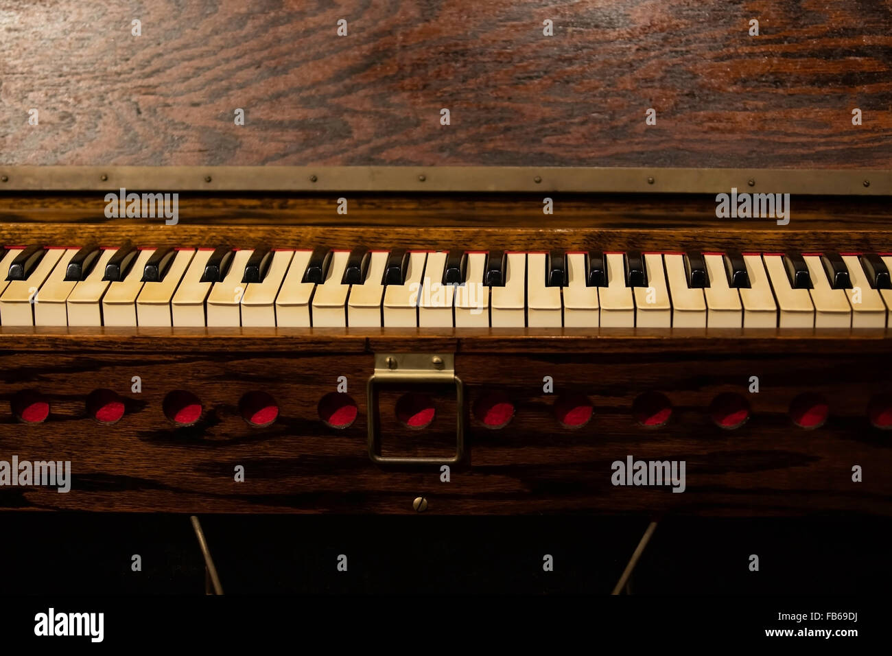 Vintage piano and keyboard Stock Photo