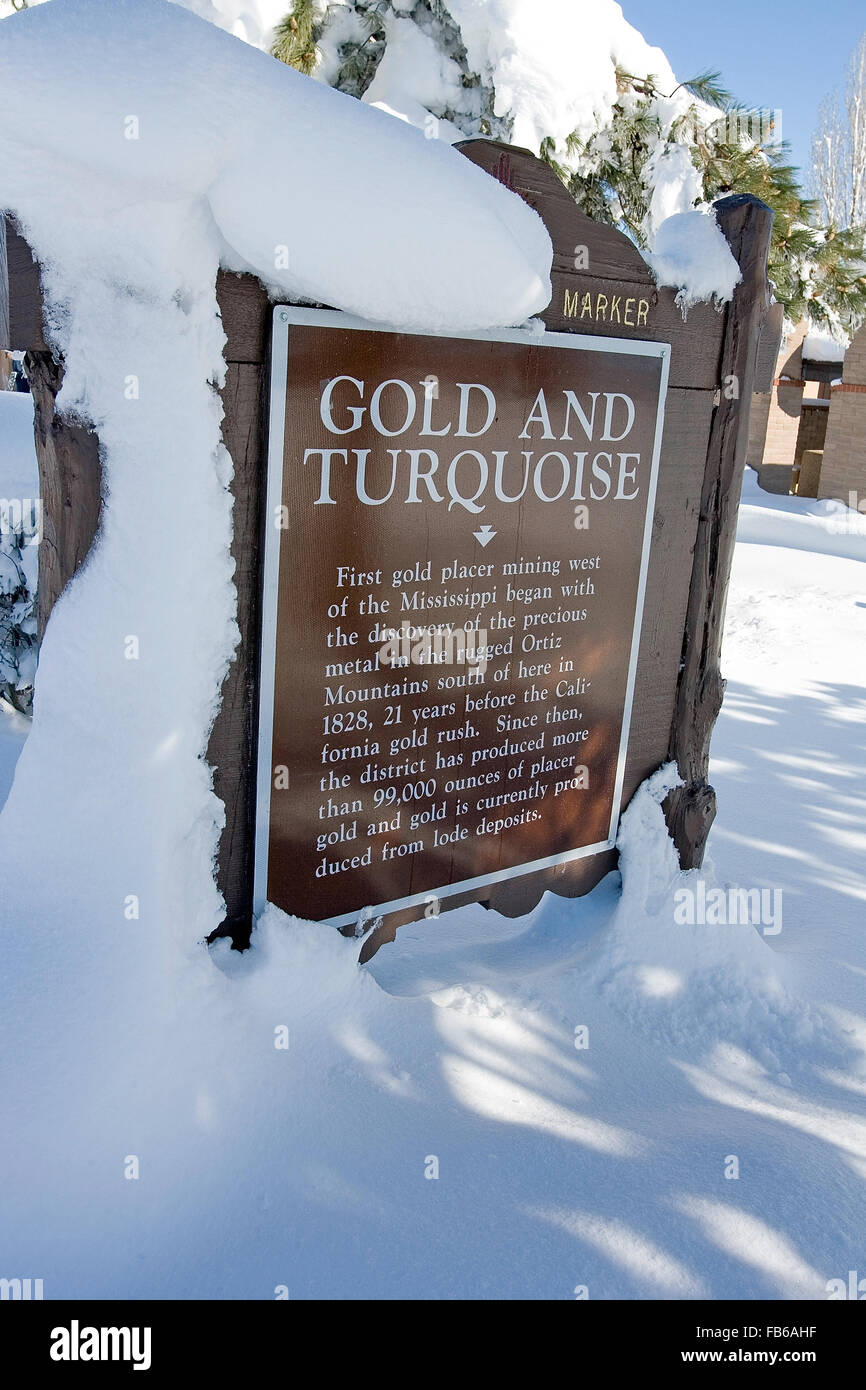 GOLD AND TURQUOISE First gold placer mining west of the Mississippi