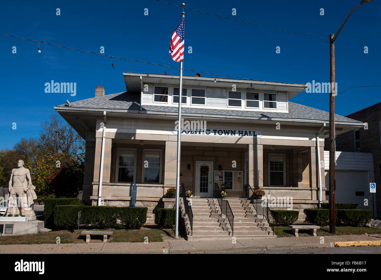 Town Hall, Oolitic, Indiana, United States of America Stock Photo Alamy