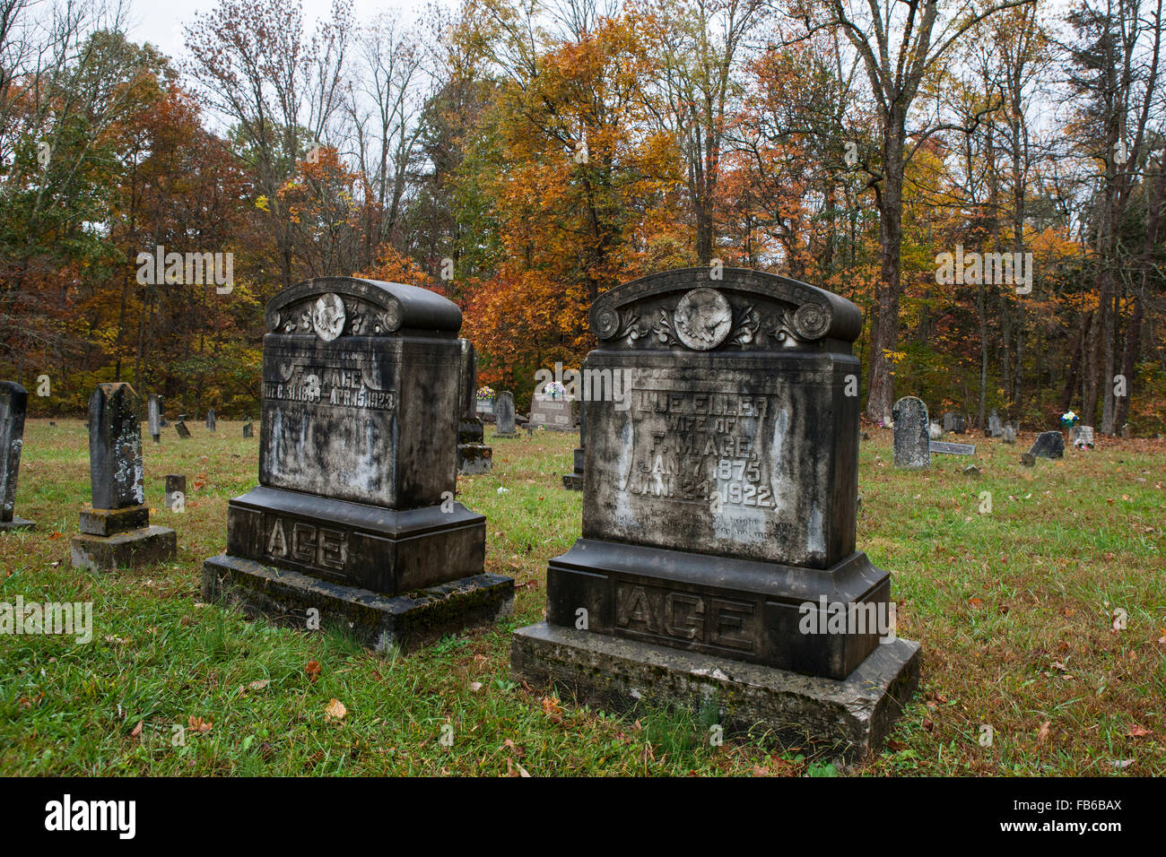 Tombstone in Little Hope Cemetery, Mammoth Cave National Park, Kentucky