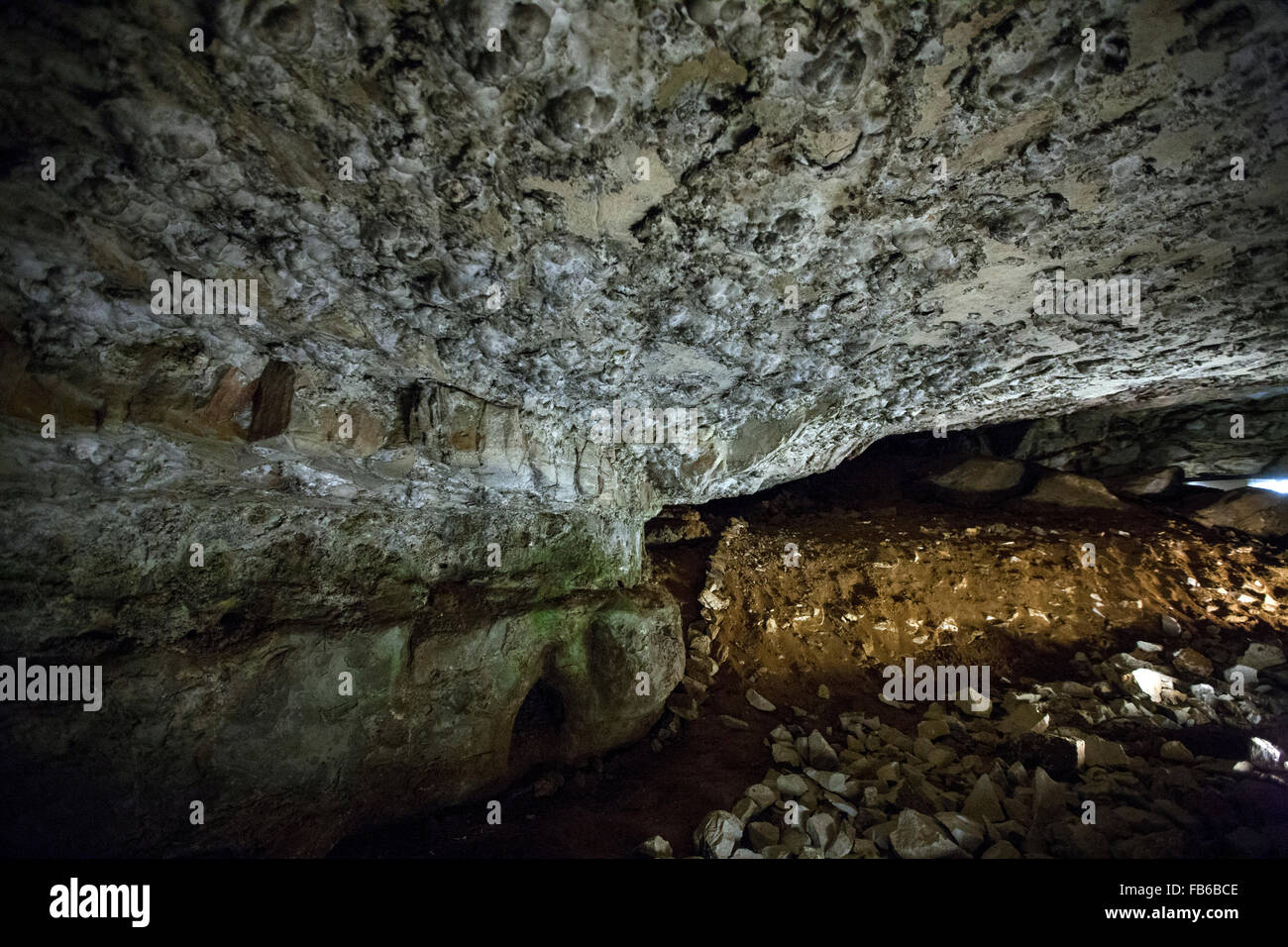 Gypsum formations inside Mammoth Cave, Mammoth Cave National Park, Kentucky, United States of
