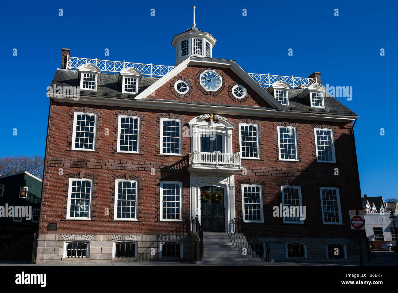 The Colony House, Newport, Rhode Island, United States of America Stock Photo