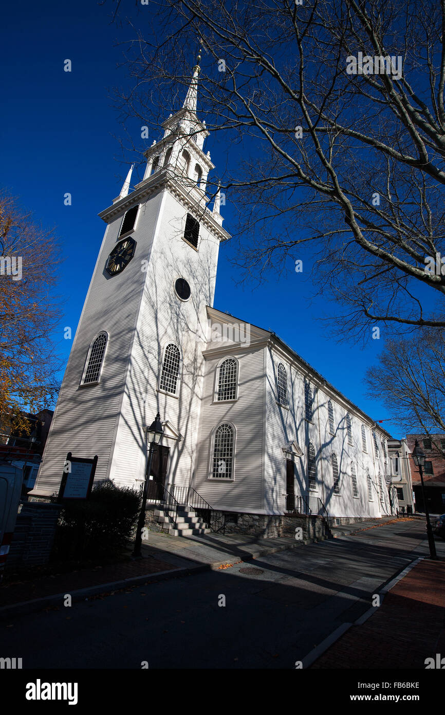 Trinity Church, Newport, Rhode Island, United States of America Stock Photo