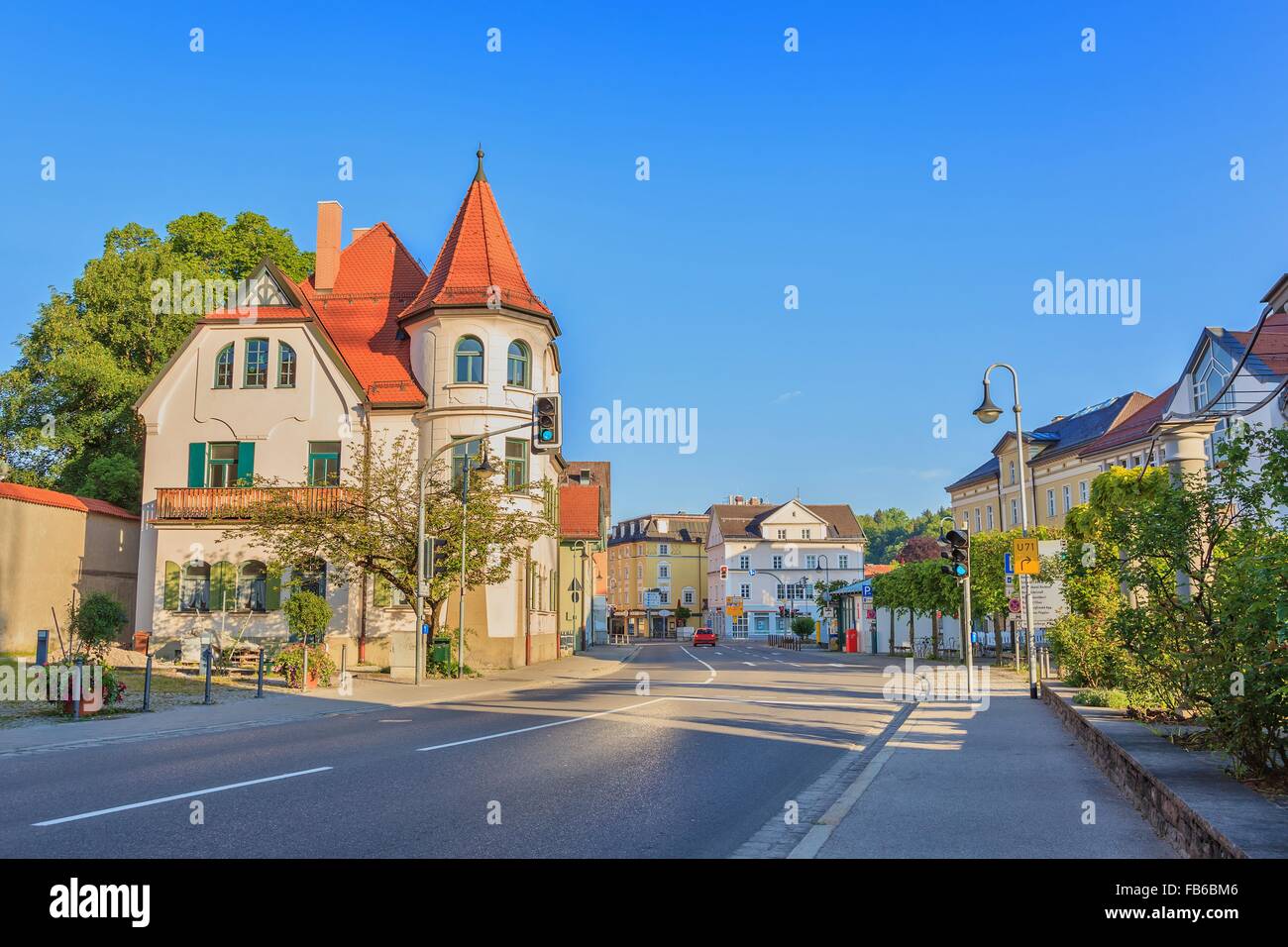 morning time at Fussen city, Bavaria Germany Stock Photo