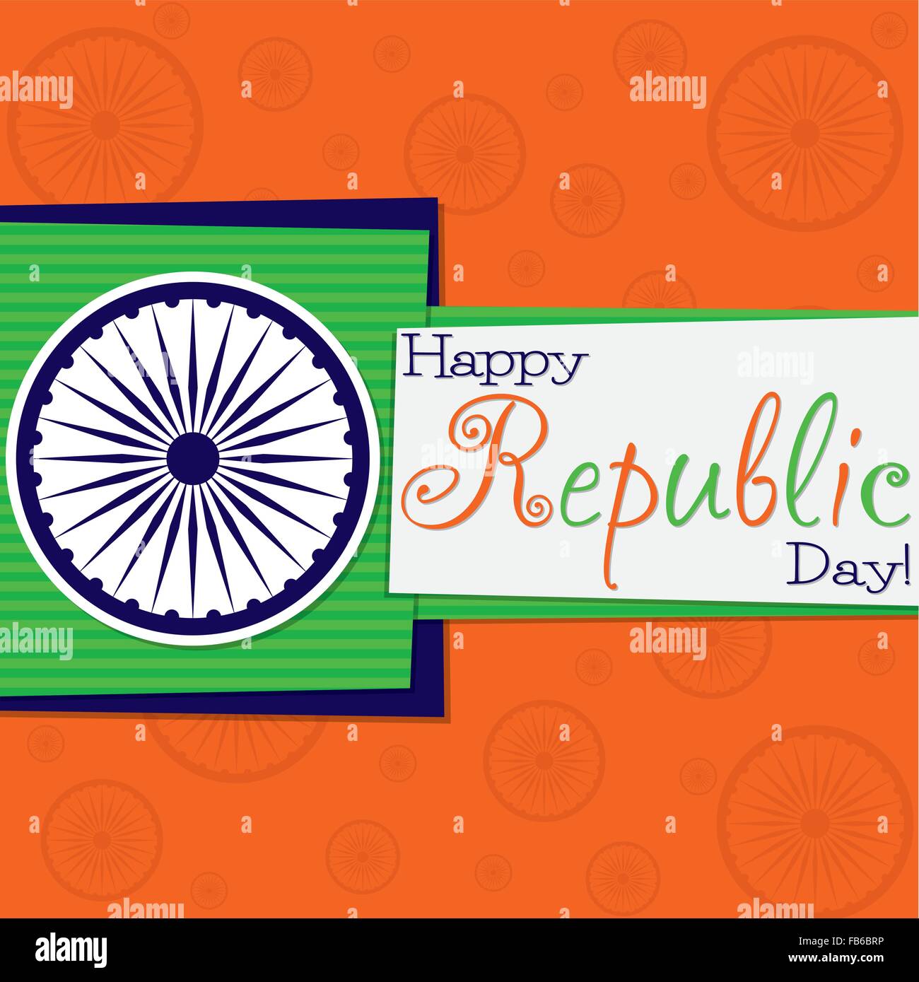 Funky Republic Day card in vector format. Stock Vector