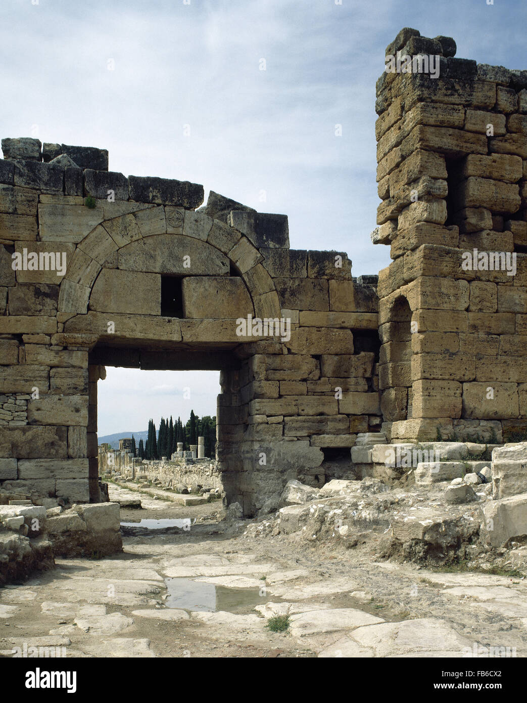 Turkey. Old city of Hierapolis. North Byzantine Gate. Theodosian times