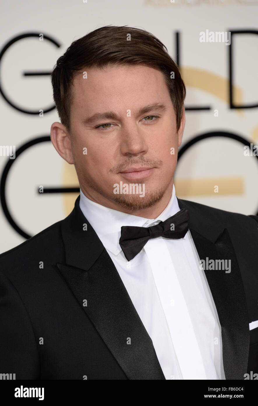 Los Angeles, California, USA. 10th January, 2016. Channing Tatum arrives at the Golden Globes, Los Angeles, CA Credit:  Sydney Alford/Alamy Live News Stock Photo