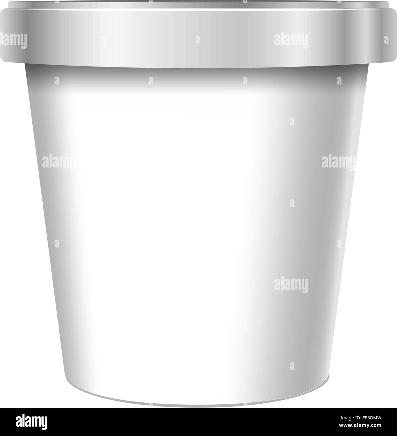 Download White Food Plastic Tub Bucket Container For Dessert Yogurt Ice Cream Sour Cream Or Snack Mock Up Template Ready For Your Des Stock Vector Image Art Alamy