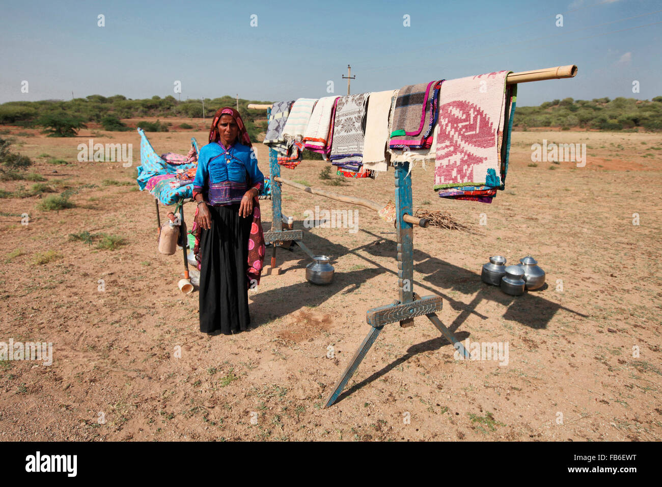Dhebaria Rabari tribe, Temporary settlement, Kutch District, Gujarat
