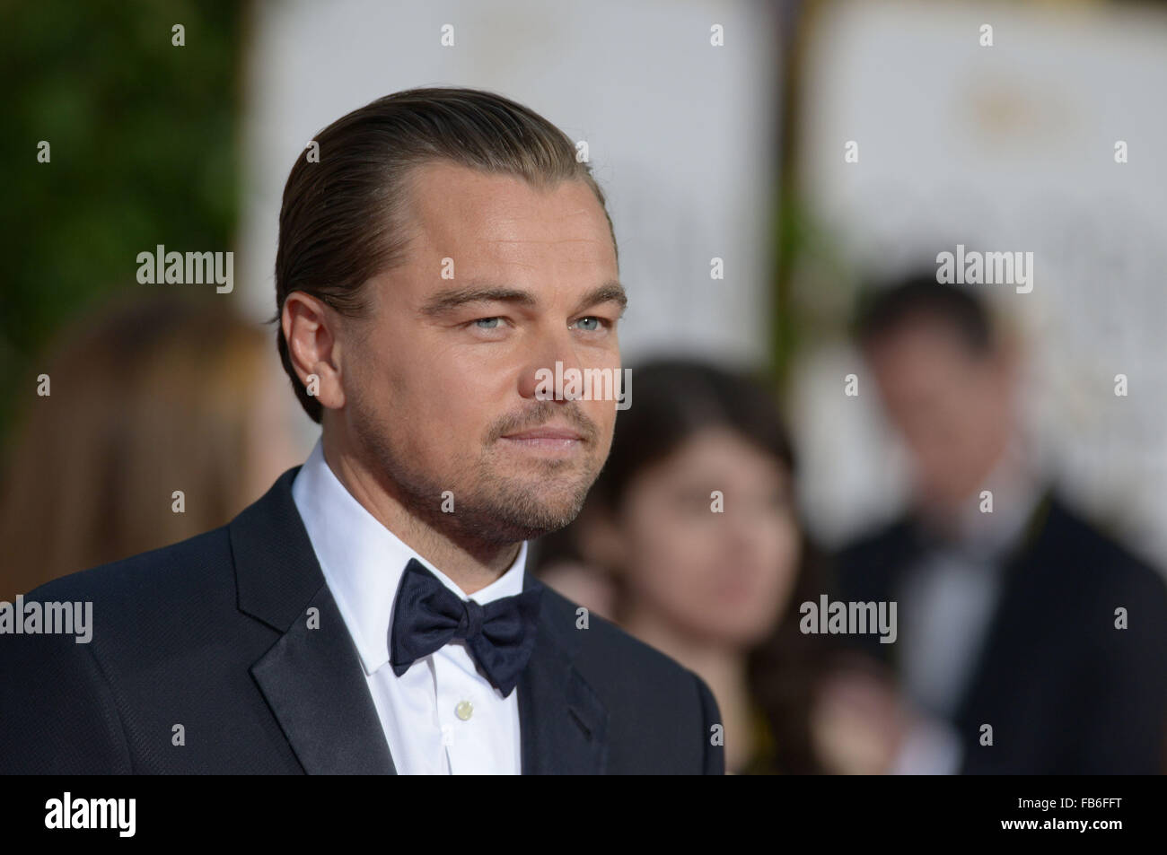 Los Angeles, California, USA. 10th January, 2016. Leonardo DiCaprio  arrives at the Golden Globes, Los Angeles, CA Credit:  Sydney Alford/Alamy Live News Stock Photo