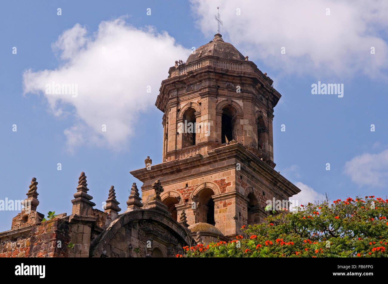 The tower of the Templo Aranzazu in Guadalajara Mexico Stock Photo