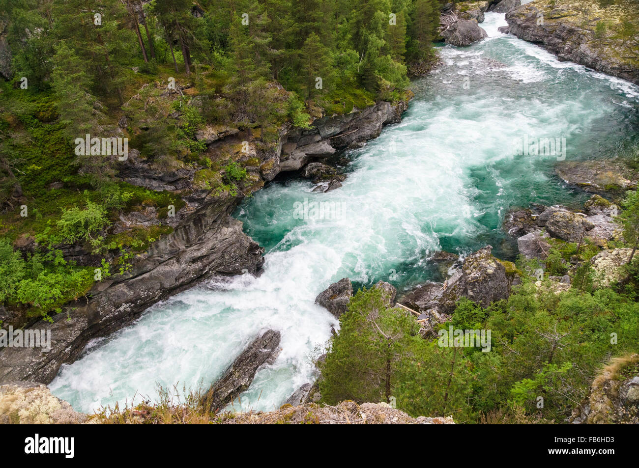 Highland rapid river Rauma and riverside cliffs, Norway Stock Photo - Alamy