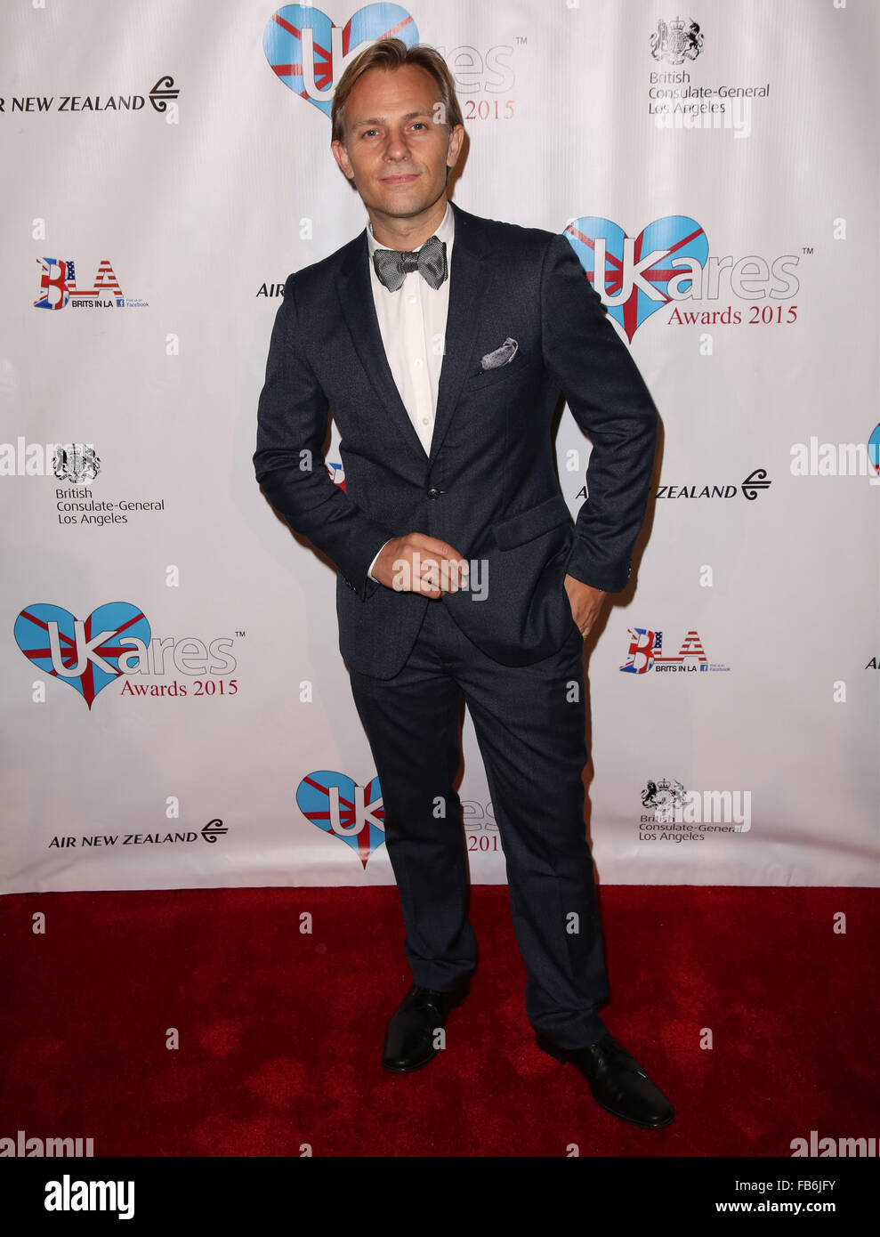 Celebrities attend UKares Awards presented by UKares Foundation and Brits in LA at home of the British Consulate-General Los Angeles.  Featuring: Craig Young Where: Los Angeles, California, United States When: 10 Dec 2015 Stock Photo