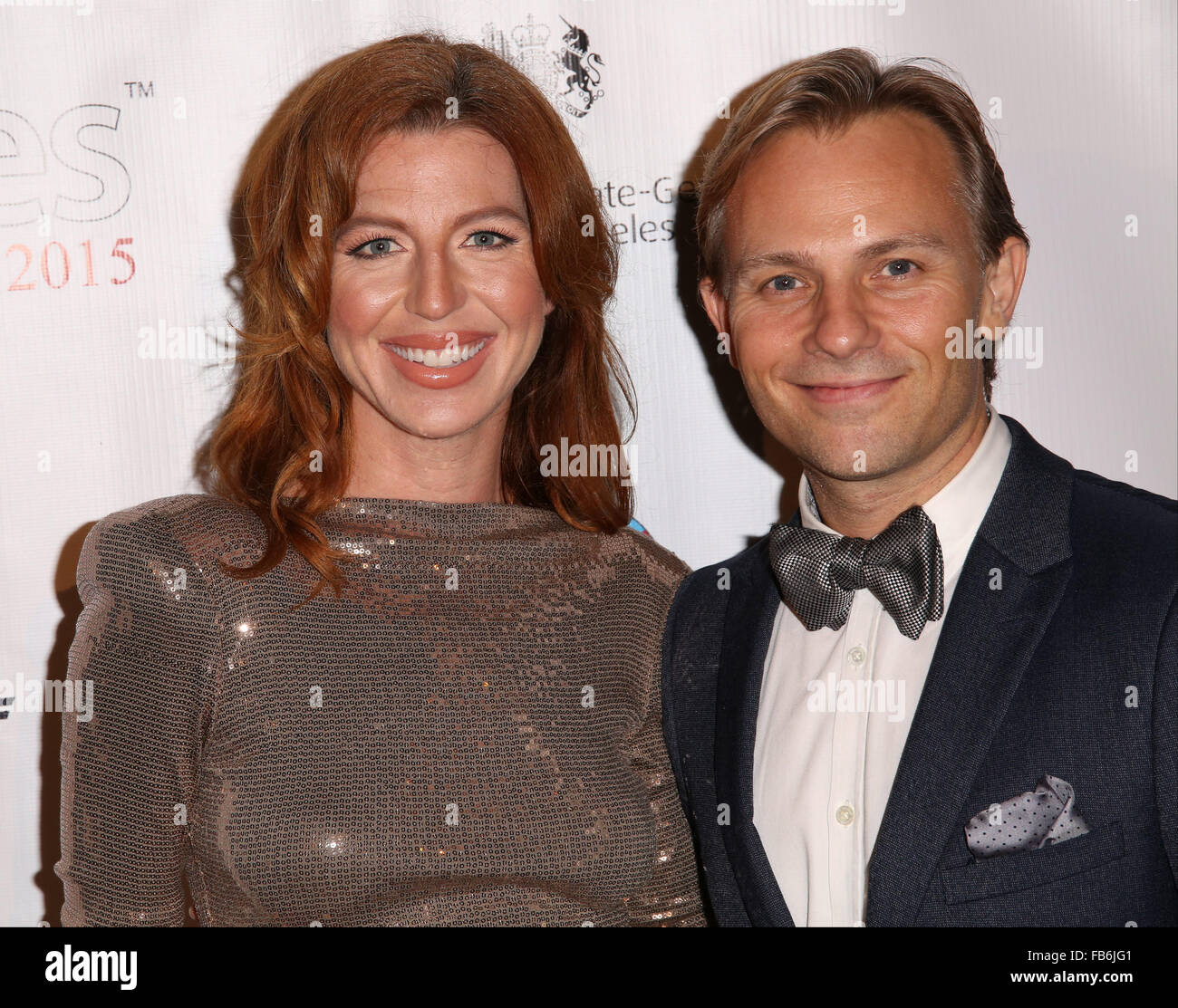 Celebrities attend UKares Awards presented by UKares Foundation and Brits in LA at home of the British Consulate-General Los Angeles.  Featuring: Tanna Frederick, Craig Young Where: Los Angeles, California, United States When: 10 Dec 2015 Stock Photo
