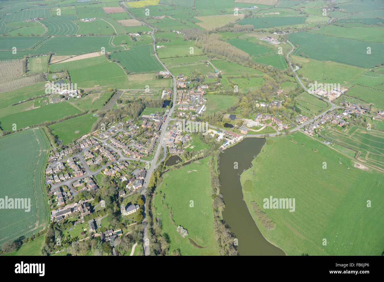 An aerial view of the Leicestershire village of Sheepy Magna and