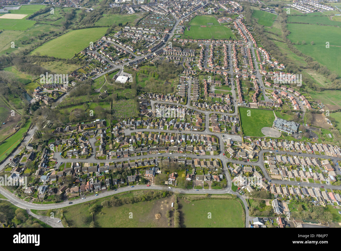 An aerial view of the Nottinghamshire village of Skegby Stock Photo Alamy