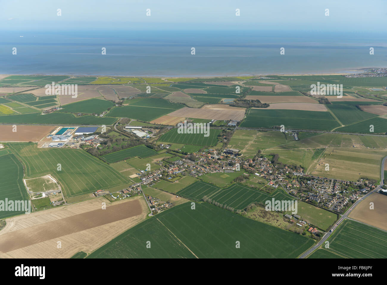 An aerial view of St NicholasatWade, Kent Stock Photo Alamy