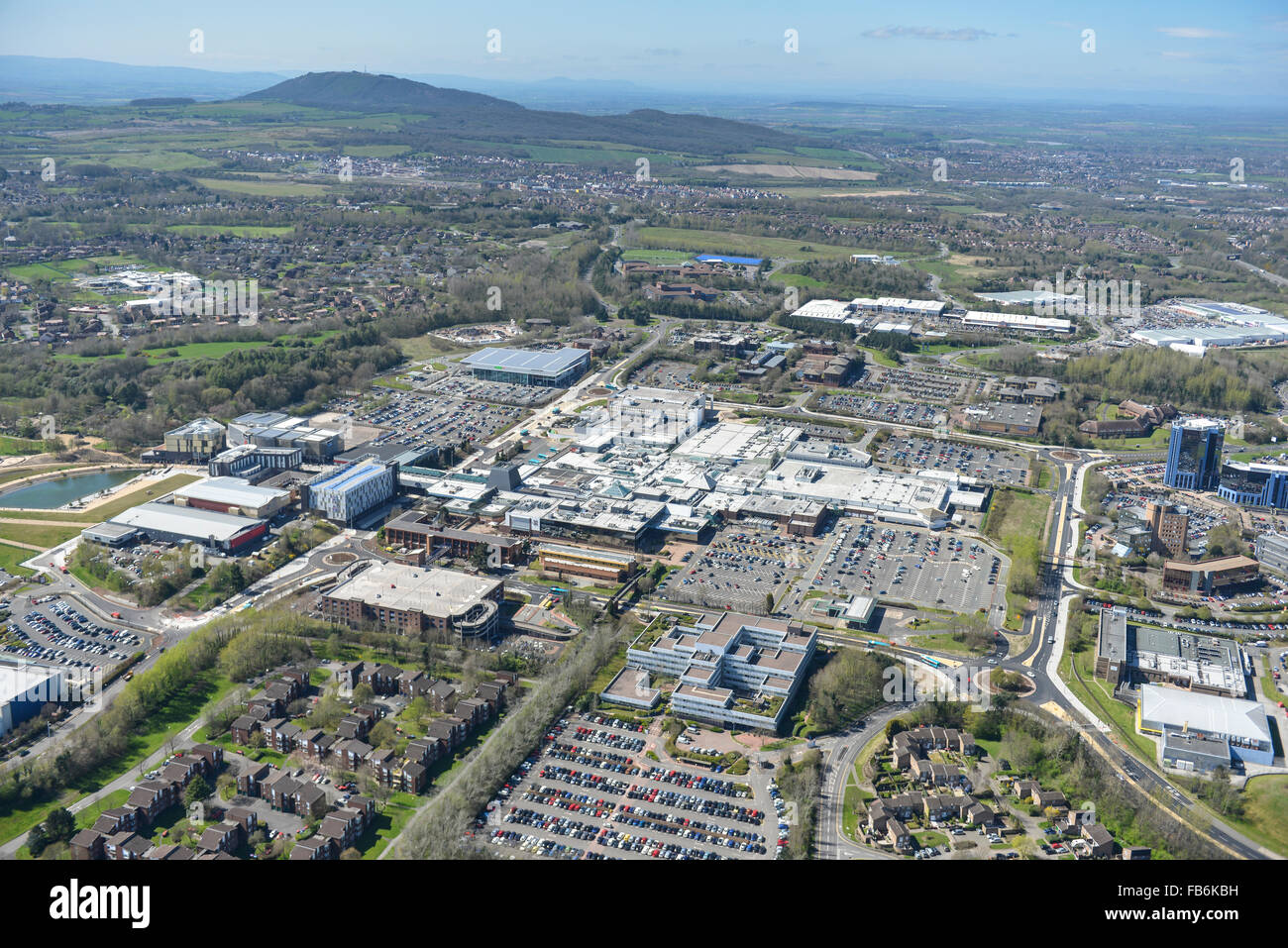 An aerial view of the Shropshire town of Telford Stock Photo Alamy