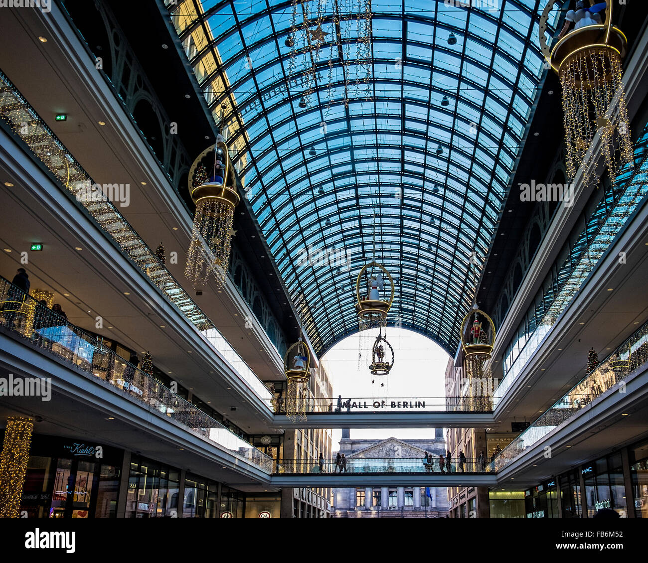 Mall of Berlin modern shopping centre glass covered arcade and