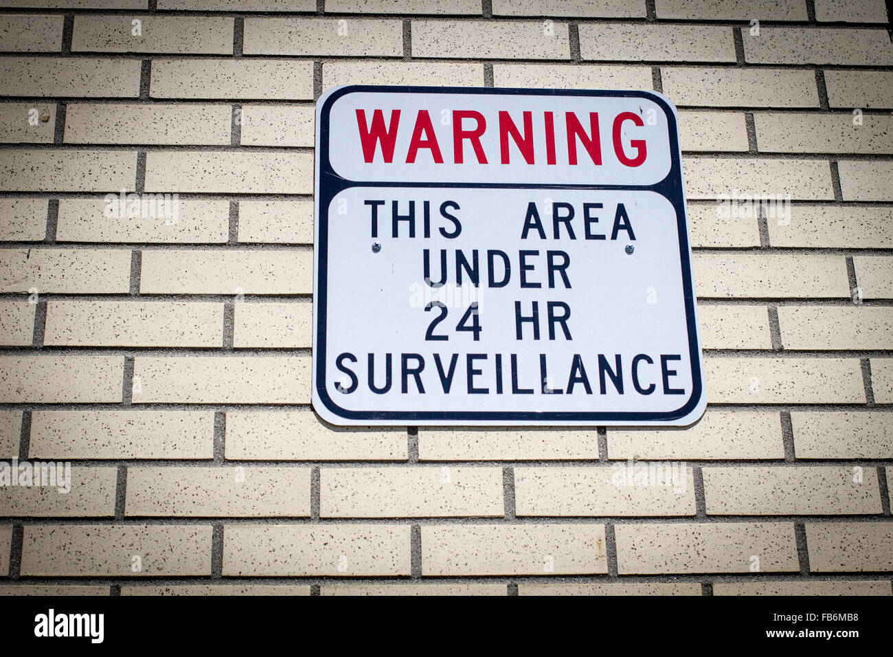 Big Brother Is Watching. Warning sign for would be intruders or conceptual idea for  privacy or security. Stock Photo