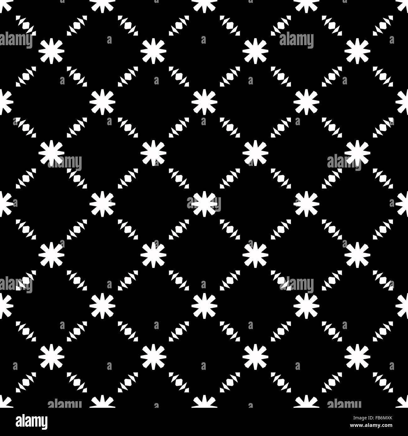 Elegant Black and White Flower Seamless Pattern Stock Vector Image ...