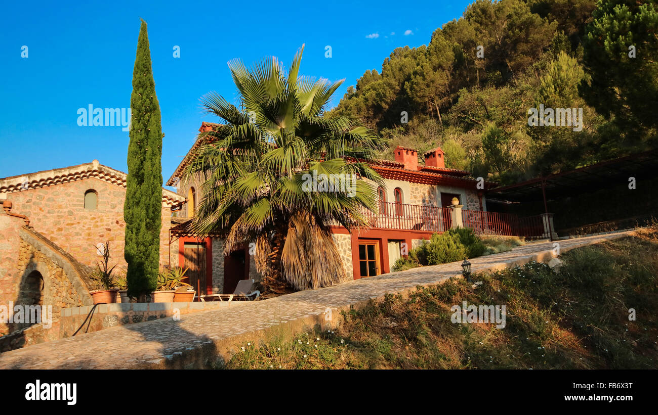 Balearic islands Mediterranean Finca, architecture of Majorca. Stock Photo