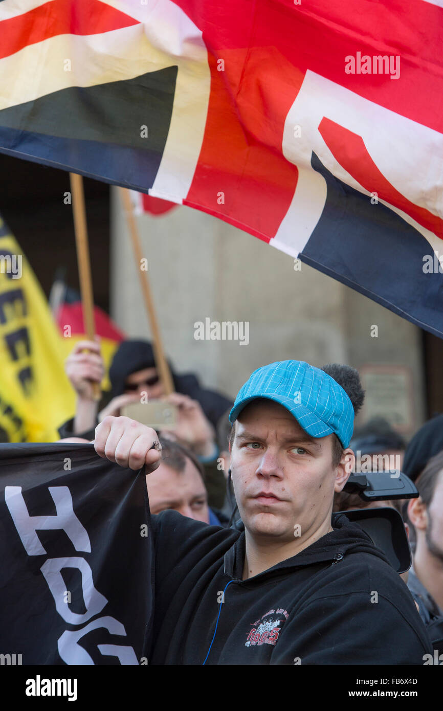 The xenophobic 'Pegida' movement had called on Saturday (01/09/2016) after the massive attacks on women Stock Photo