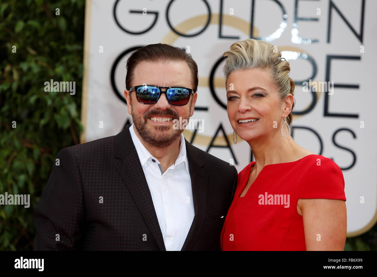 Comedian ricky gervais partner jane hi-res stock photography and images