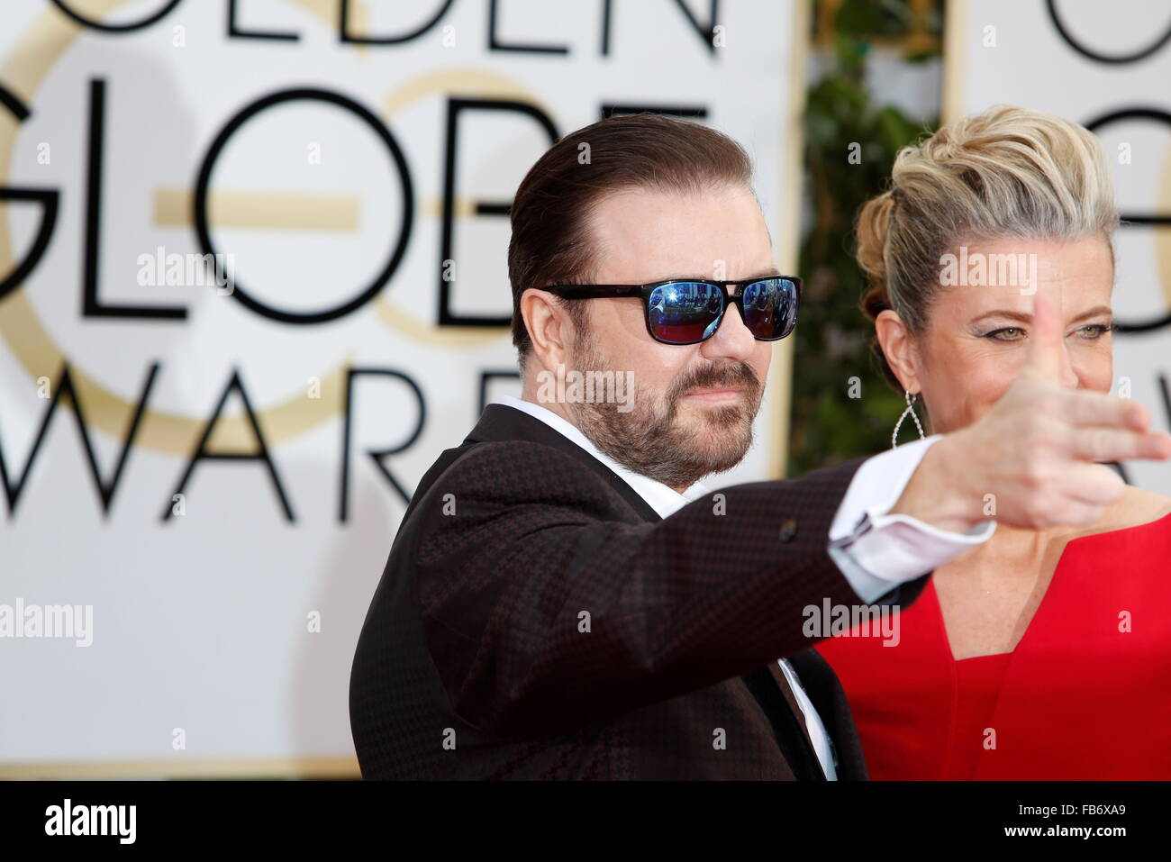 Comedian ricky gervais partner jane hi-res stock photography and images
