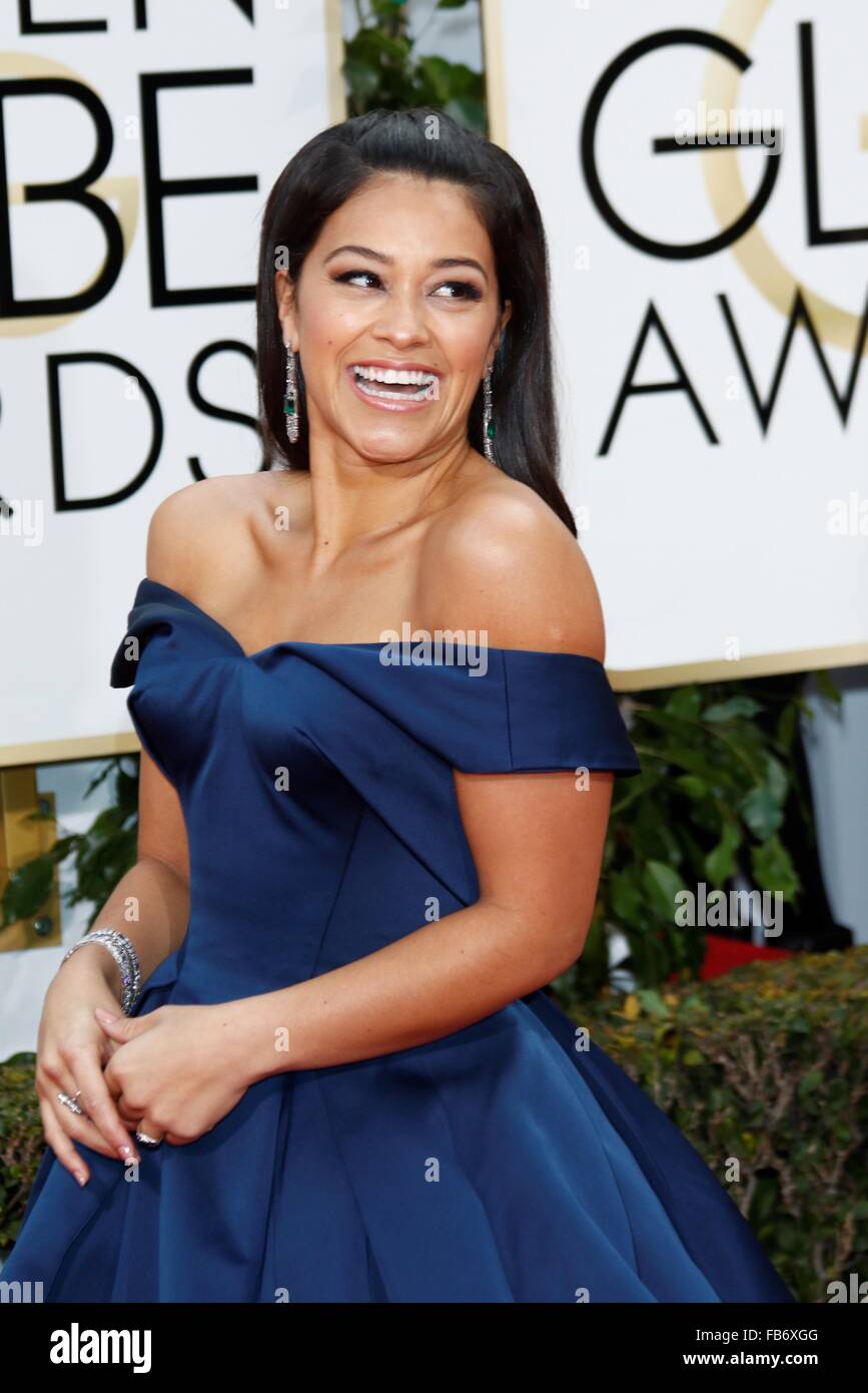 Beverly Hills, USA. 11th Jan, 2016. Actress Gina Rodriguez arrives at