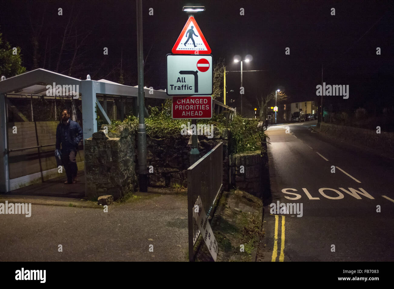 The pedestrian bridge in Penryn, Cornwall Stock Photo - Alamy