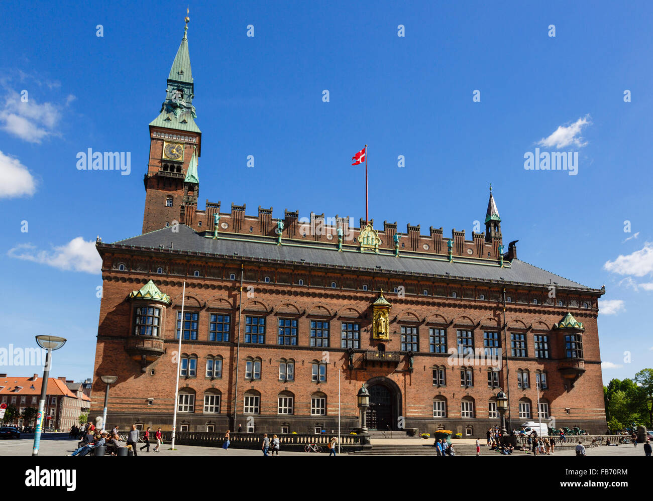 City hall in Town Hall Square (Rådhuspladsen), Copenhagen, Zealand, Denmark, Scandinavia, Europe Stock Photo