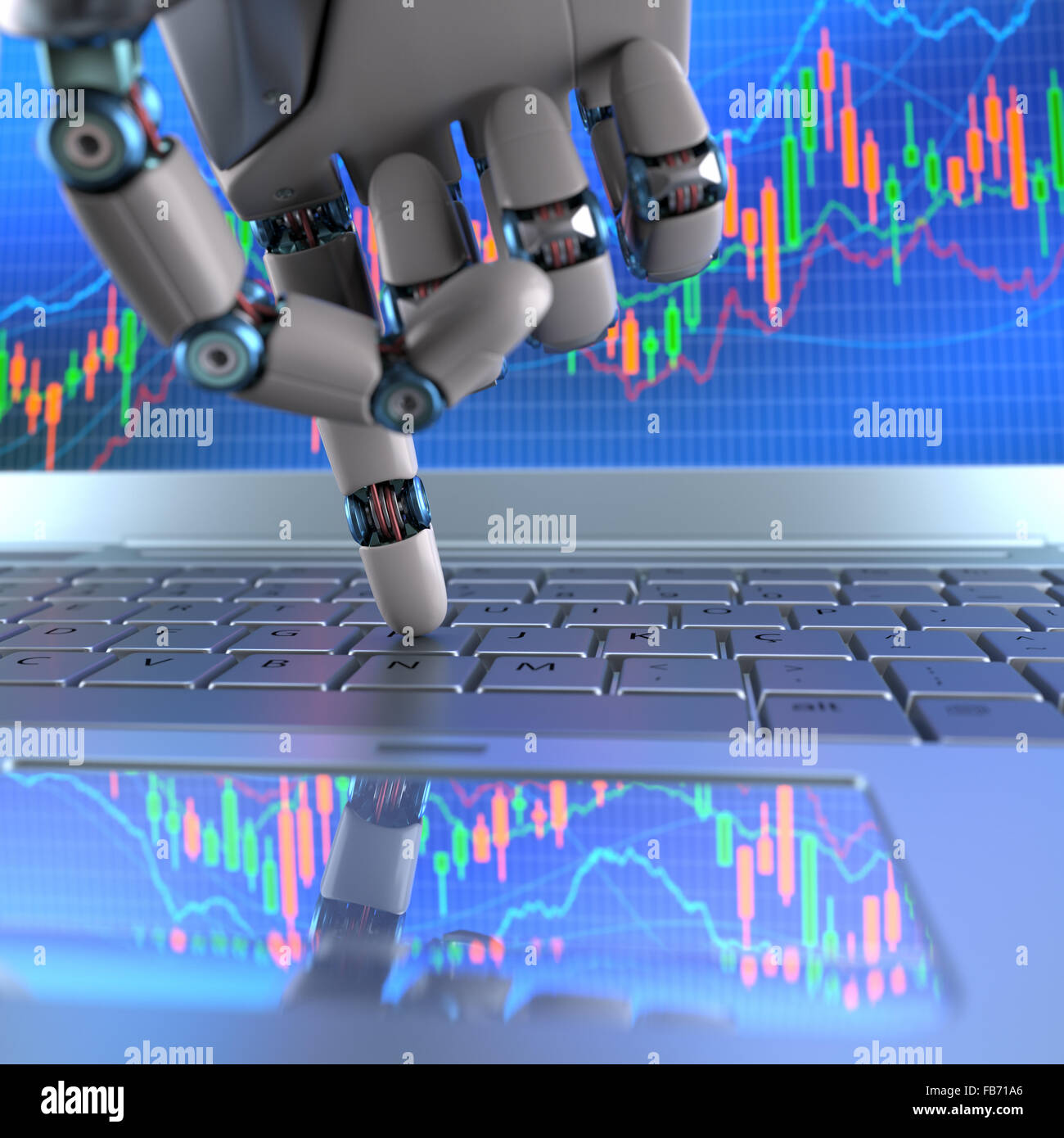 Image concept of a robot trading system that is a computer trading program  that automatically submits trades Stock Photo - Alamy