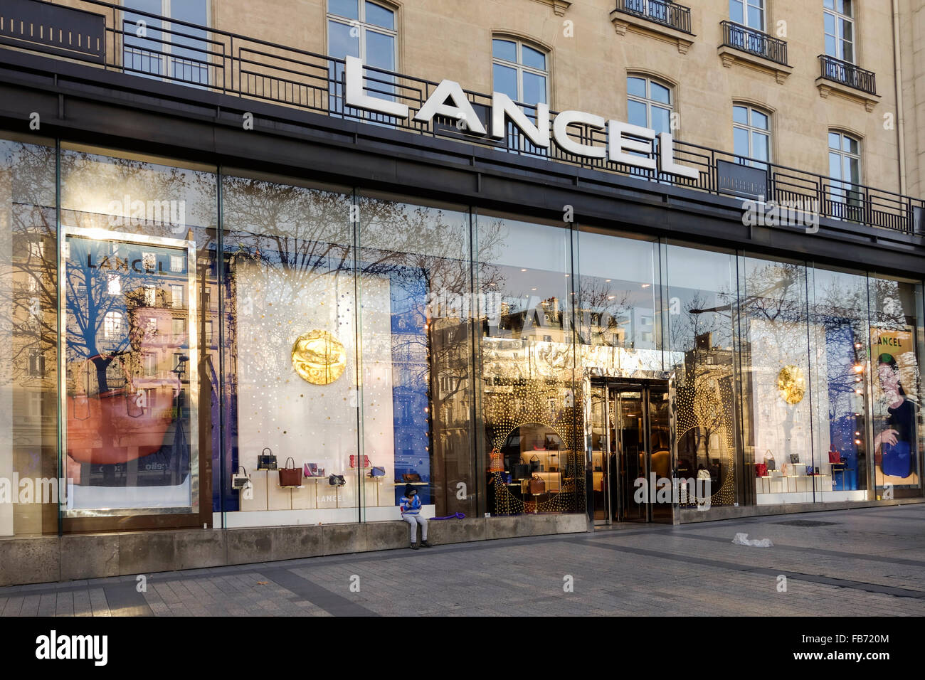 Lancel store, Avenue des Champs-Élysées, Paris, Île-de-France, France Stock Photo