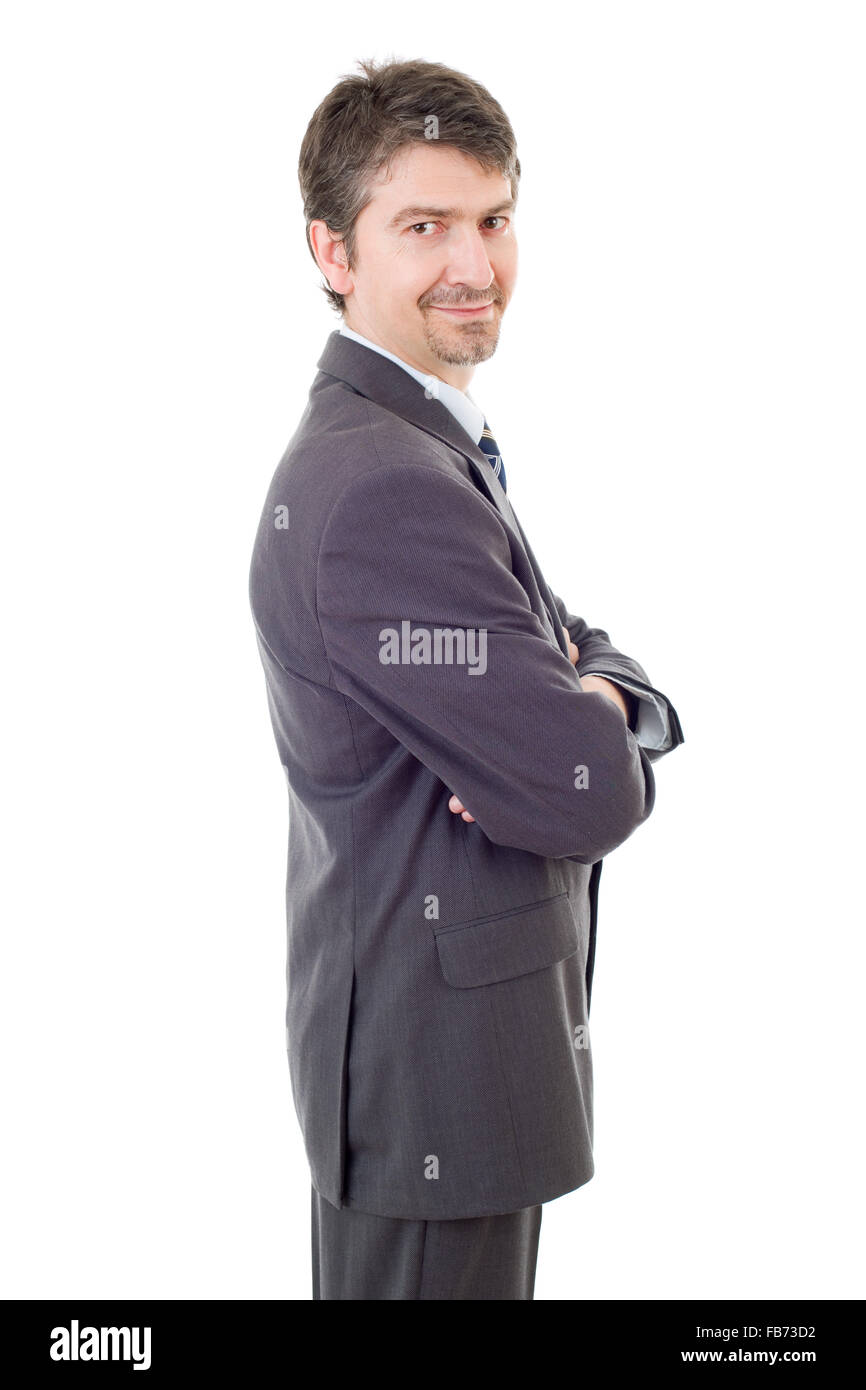 young business man portrait isolated on white Stock Photo - Alamy