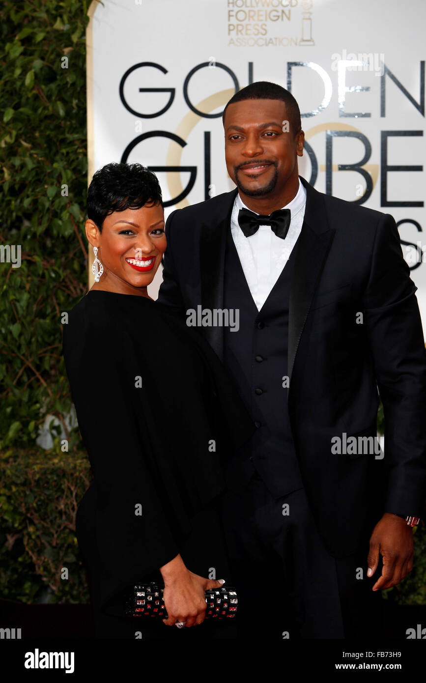 Beverly Hills, California, USA. 10th Jan, 2016. Actor Chris Tucker and his girlfriend Cynne