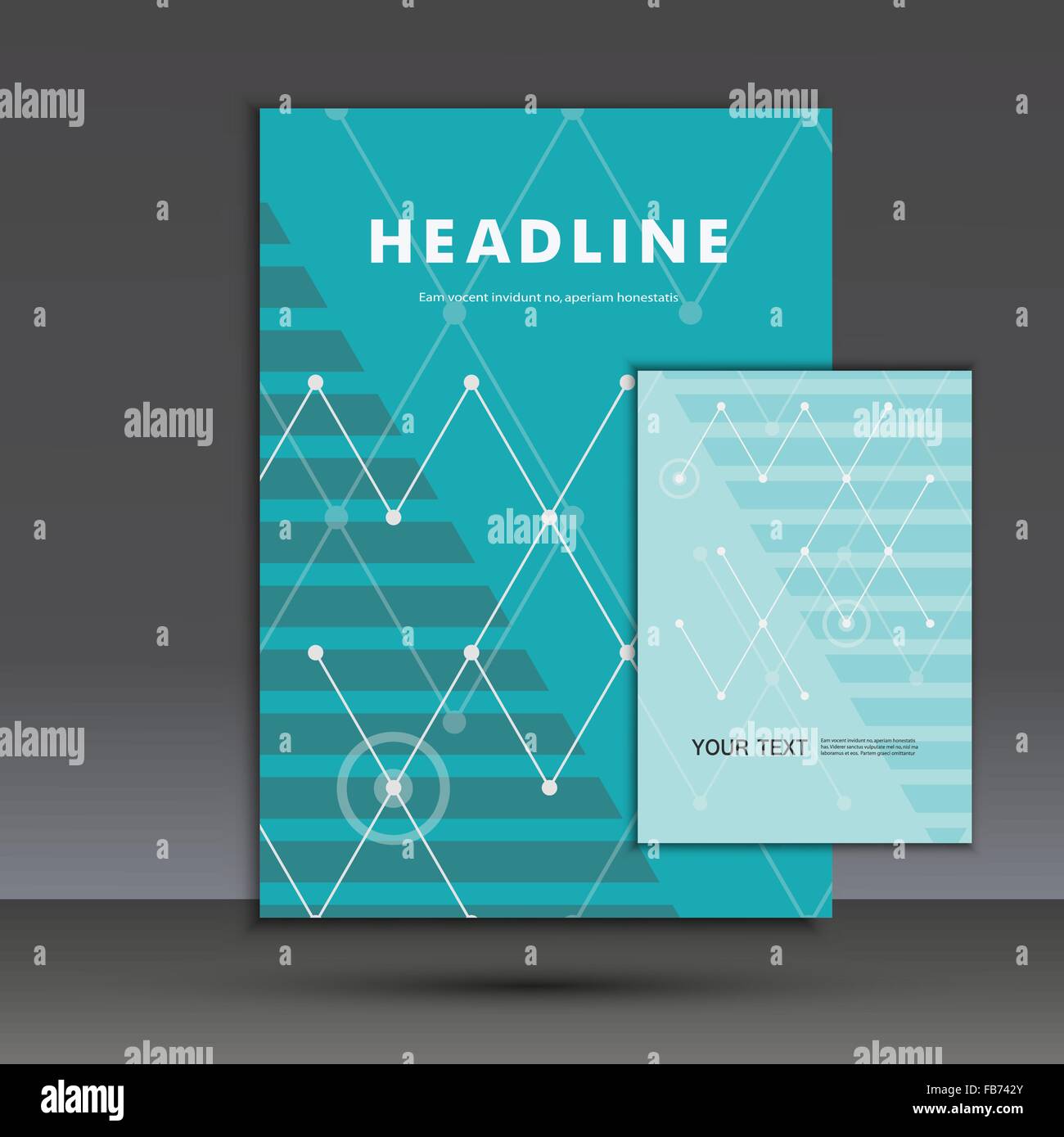 Abstract pattern of lines and circles. Title page A4. Vector ...